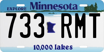 MN license plate 733RMT