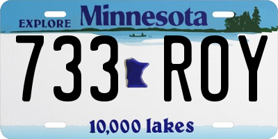 MN license plate 733ROY