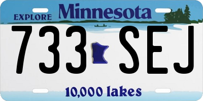 MN license plate 733SEJ