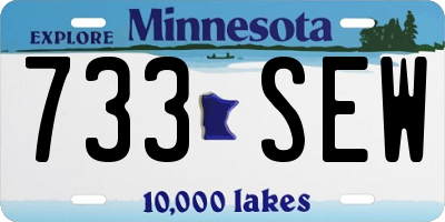 MN license plate 733SEW