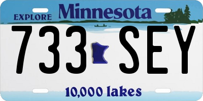 MN license plate 733SEY