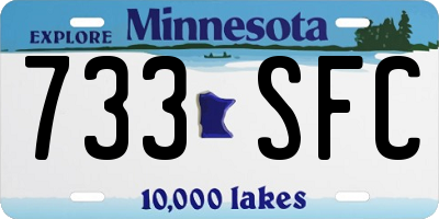 MN license plate 733SFC