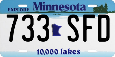 MN license plate 733SFD