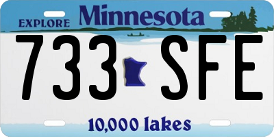 MN license plate 733SFE