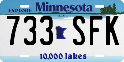 MN license plate 733SFK