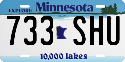 MN license plate 733SHU