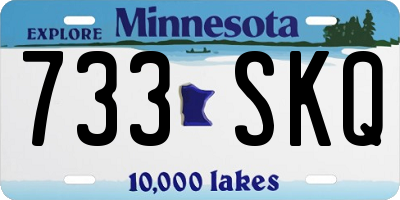 MN license plate 733SKQ
