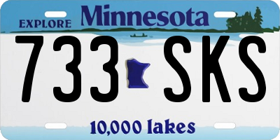 MN license plate 733SKS