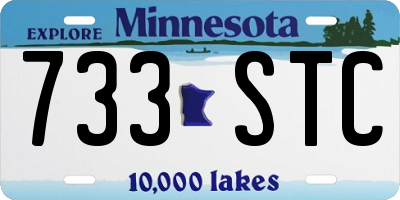 MN license plate 733STC