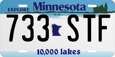 MN license plate 733STF