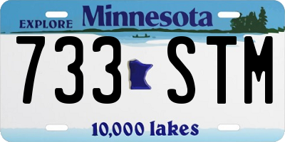 MN license plate 733STM