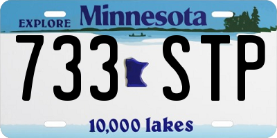 MN license plate 733STP