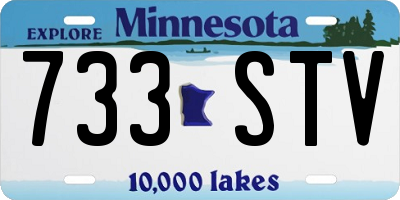 MN license plate 733STV