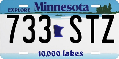 MN license plate 733STZ