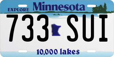 MN license plate 733SUI