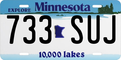 MN license plate 733SUJ
