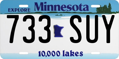 MN license plate 733SUY