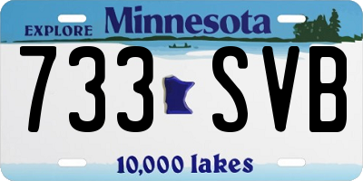 MN license plate 733SVB