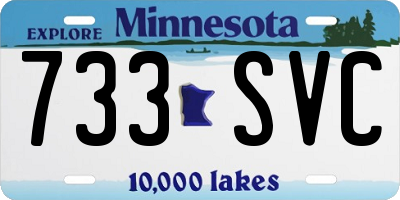 MN license plate 733SVC