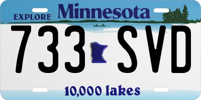 MN license plate 733SVD