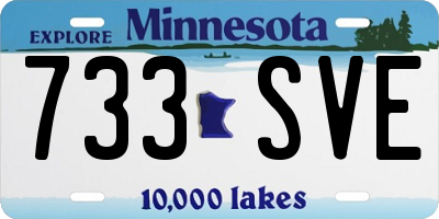 MN license plate 733SVE