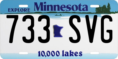 MN license plate 733SVG
