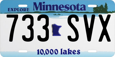 MN license plate 733SVX