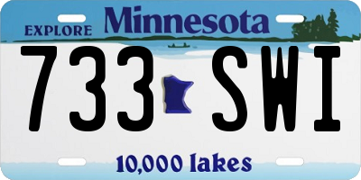 MN license plate 733SWI