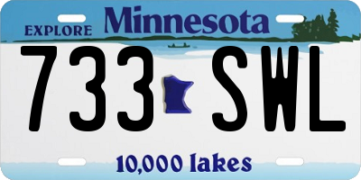 MN license plate 733SWL