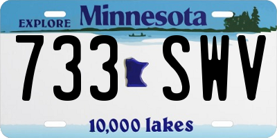 MN license plate 733SWV