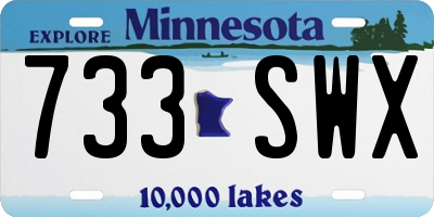 MN license plate 733SWX