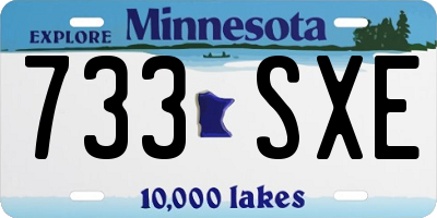MN license plate 733SXE