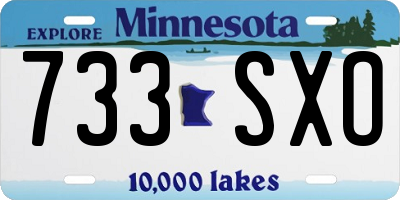 MN license plate 733SXO