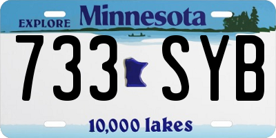 MN license plate 733SYB