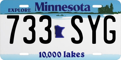 MN license plate 733SYG