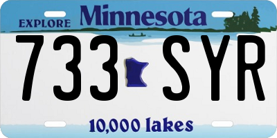 MN license plate 733SYR