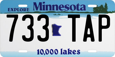 MN license plate 733TAP
