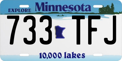 MN license plate 733TFJ