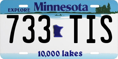 MN license plate 733TIS