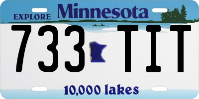 MN license plate 733TIT