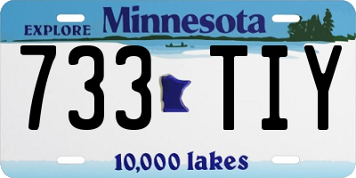 MN license plate 733TIY