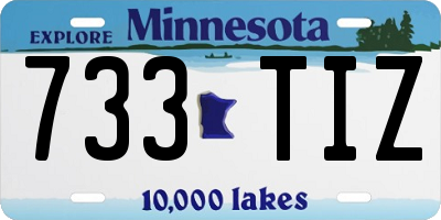 MN license plate 733TIZ