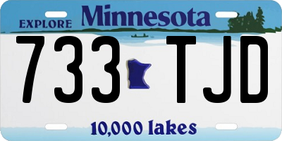 MN license plate 733TJD
