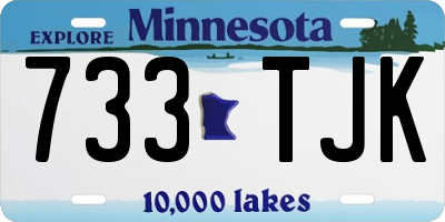 MN license plate 733TJK