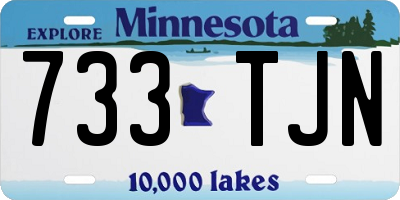 MN license plate 733TJN