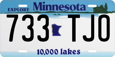 MN license plate 733TJO