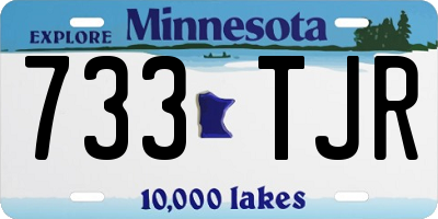 MN license plate 733TJR