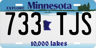 MN license plate 733TJS