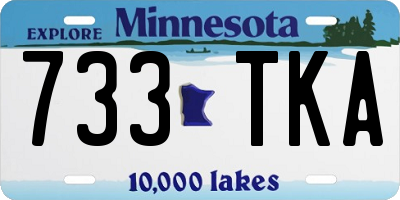 MN license plate 733TKA