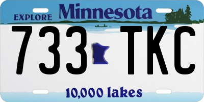 MN license plate 733TKC